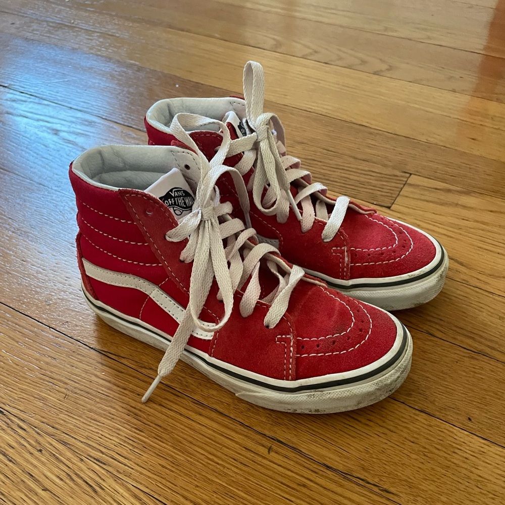 Vans Little Kids Red Sk8-Hi High-Top Sneakers